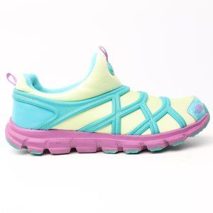 The North Face Youth Athletic Shoe in Aqua, Lavender, Pale Yellow